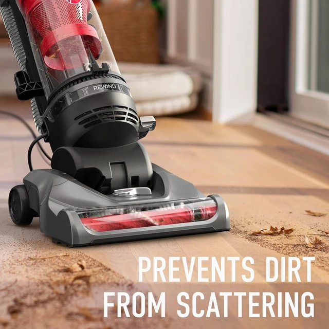 Alt view image 6 of 7 - Hoover Rewind Pet Upright Bagless Vacuum Cleaner for Carpet and Hard Floors, Automatic Cord Rewind, Above Floor Cleaning Corded Vacuum Cleaners for Home Use, Gray
