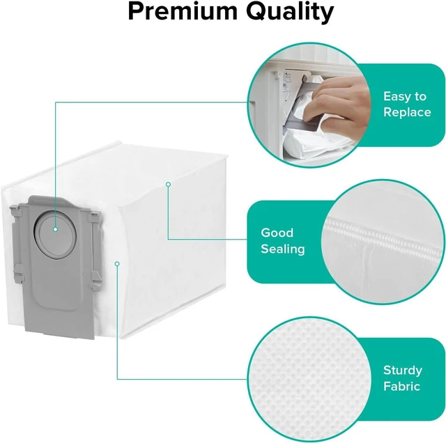 Alt view image 5 of 7 - roborock 6 Packs Disposable Dust Bags for Saros 10R, Saros Z70, Saros 20, Qrevo Edge 3 Pro, QV 35A, Qrevo CurvX, Qrevo Curv 2 Flow, Qrevo S Pro, Qrevo 2 Pro, Saros 20 Sonic, S8 Max Ultra & RDS