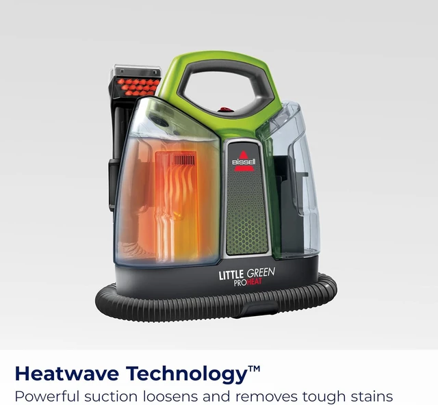 Alt view image 4 of 7 - BISSELL Little Green Proheat Portable Deep Cleaner/Spot Cleaner and Car/Auto Detailer with self-Cleaning HydroRinse Tool for Carpet and Upholstery, 2513E
