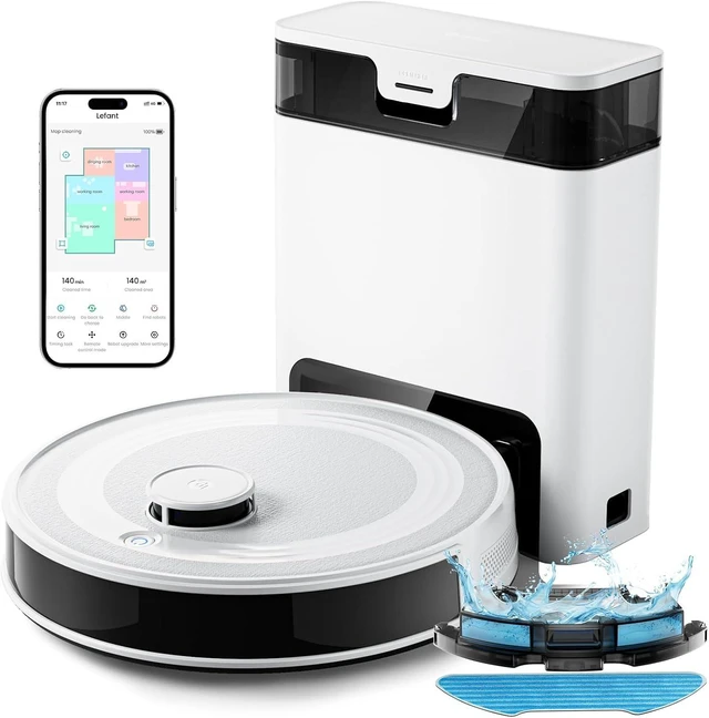 Main image of Lefant Robot Vacuum and Mop,10000Pa, 240Min, Self-EmptyingM2S Pro