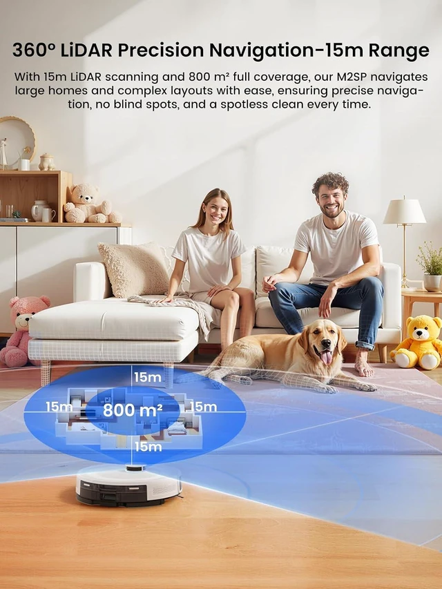 Alt view image 3 of 7 - Lefant Robot Vacuum and Mop,10000Pa, 240Min, Self-EmptyingM2S Pro