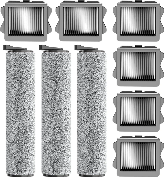 Main image of Nukisa Roller Brush Replacement Compatible with Tineco S3 Vacuum Mop,9 Pack