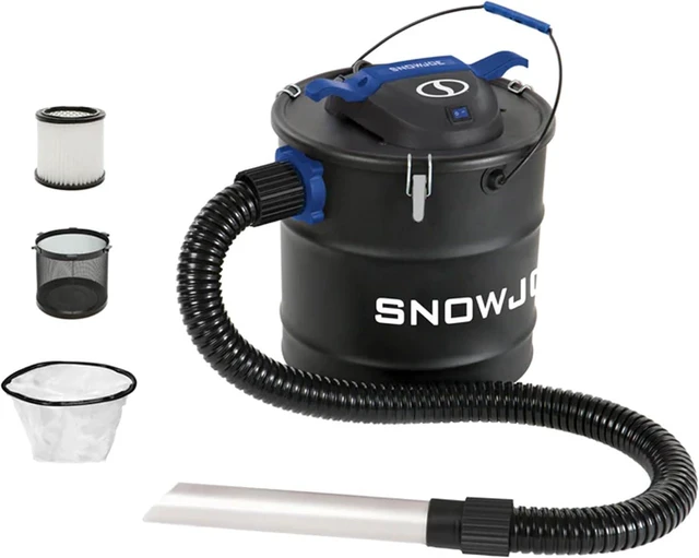 Main image of Snow Joe Bagless Ash Vacuum Cleaner Machine, Metal Canister with Hose and Filter, 4.8 Gallon, 5-Amp Motor - Vacuuming and Cleaning Equipment for Home, Garage and Outdoor Spaces, ASHJ202E