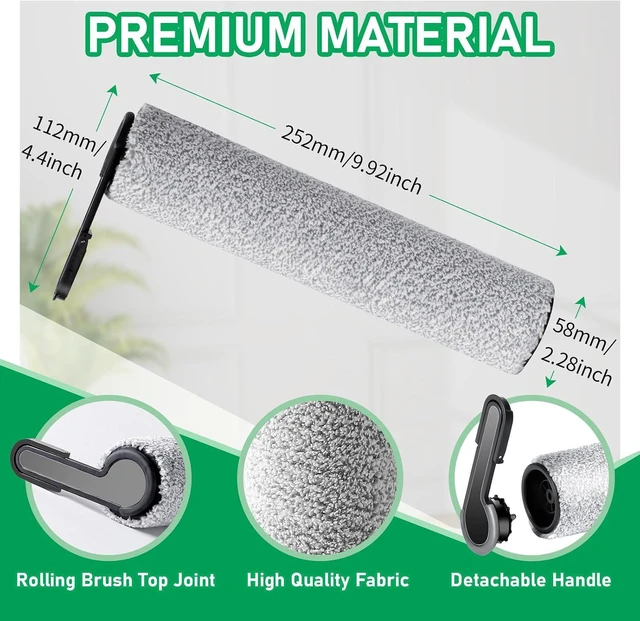 Alt view image 4 of 7 - Replacement Roller Brush & HEPA Filters Kit for Tineco Stretch