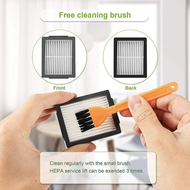 Alt view image 3 of 6 - 19 Pack Replacement Parts Compatible for Roomba j7 j7+/Plus E5 E6 E7 i7 i7+ i3 i3+ i4 i4+ i6 i6+ i8 Vacuum Cleaner, Replenishment Kit 2 Set Roller Brushes,8 Filters,8 Side Brushes