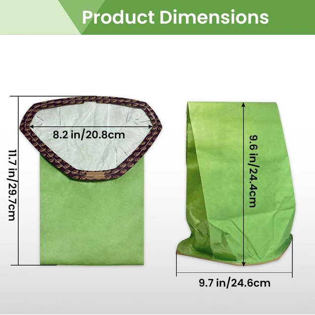 Alt view image 3 of 6 - 20 Pack 107314 Backpack Vacuum Bags Compatible with ProTeam 6 QT Backpack Vacuum Cleanerfor Super Coach Pro 6, GoFree Flex Pro, ProVac FS 6