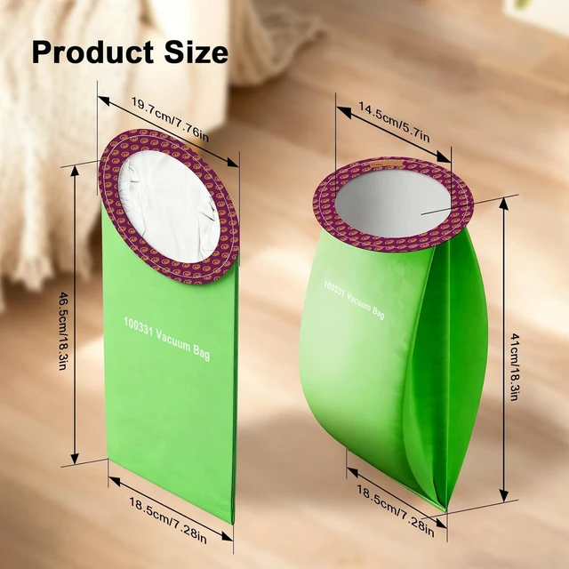 Alt view image 7 of 7 - 24 Pack 100331 Vacuum Bags Replacement Compatible with ProTeam 10 QT