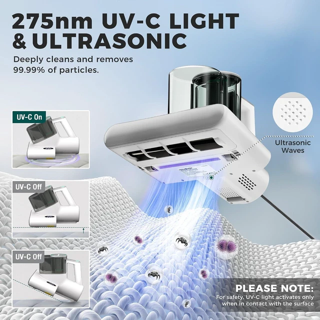 Alt view image 5 of 7 - HAUSHOF Mattress Vacuum Cleaner, 16 Kpa Bed Vacuum Cleaner