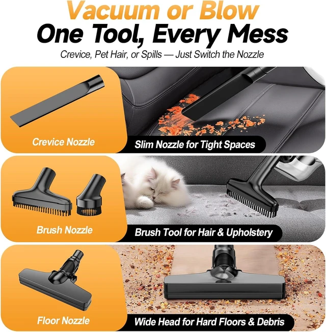 Alt view image 5 of 7 - Cordless Handheld Vacuum Cleaner Compatible with DeWalt 20V Battery