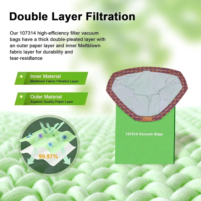 Alt view image 4 of 7 - 24 Pack 107314 Vacuum Bags Compatible with ProTeam 6 QT