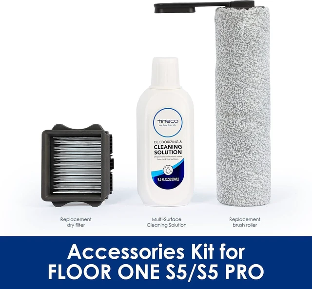 Alt view image 3 of 6 - Tineco Floor ONE S5 / iFLOOR 5 Breeze Complete Cordless Stick Vacuum Mop Replacement, HEPA Assembly & Brush Roller & 280ml Solution Set, Not for S5 Combo and Any Other Model