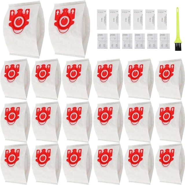 Main image of 20 Packs 3D Airclean FJM Vacuum Cleaner Bags Replacement for Miele Compact C1 Vacuum Bags,Compact C1,C2,S6000-S6999,S4000-S4999,S700,S500-S578 Vacuum with 6 Motor Protection Filters,6 AirClean Filter