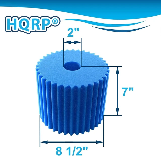 Alt view image 5 of 7 - HQRP Blue Foam Filter (7" x 8 1/2") Compatible with Electrolux Aerus Centralux Central Vacuums E130 E130A E130B E130F E130G E130J 1590 1590A 1561 1569 1580 1584