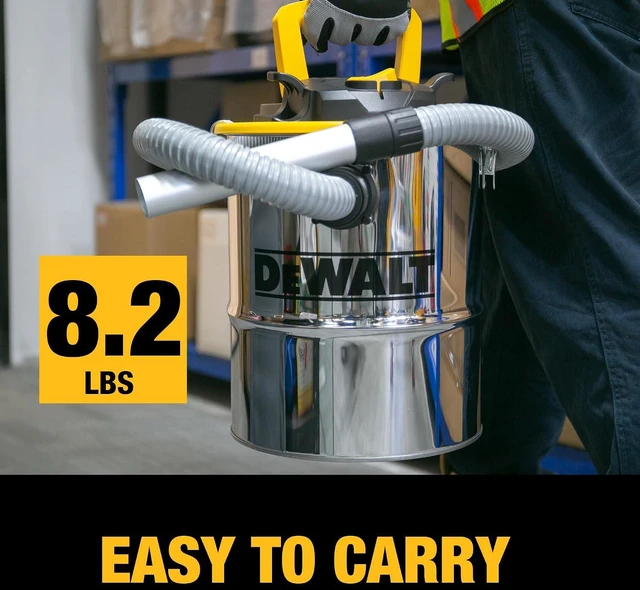 Alt view image 6 of 7 - DEWALT 4 Gallon 4 HP Metal Ash Vacuum for Pellet Stoves, Fireplace DXV04A