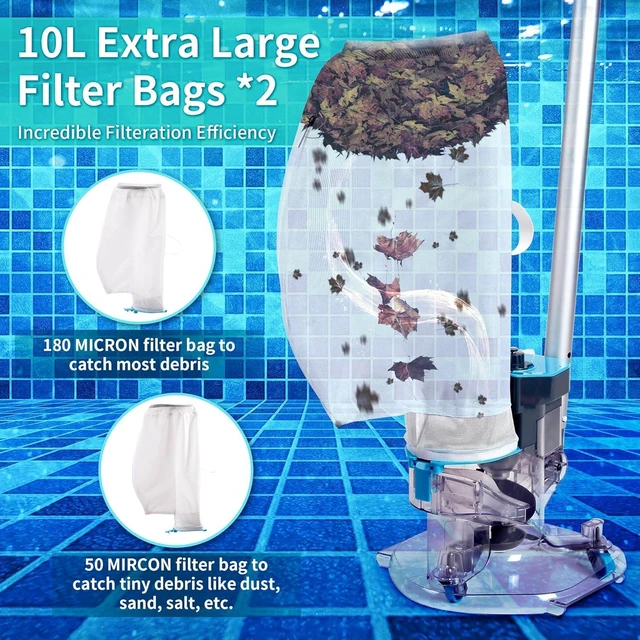 Alt view image 3 of 7 - Cordless Pool Leaf Vacuum Cleaner for Pools, 24 GPM Pool Vacuum