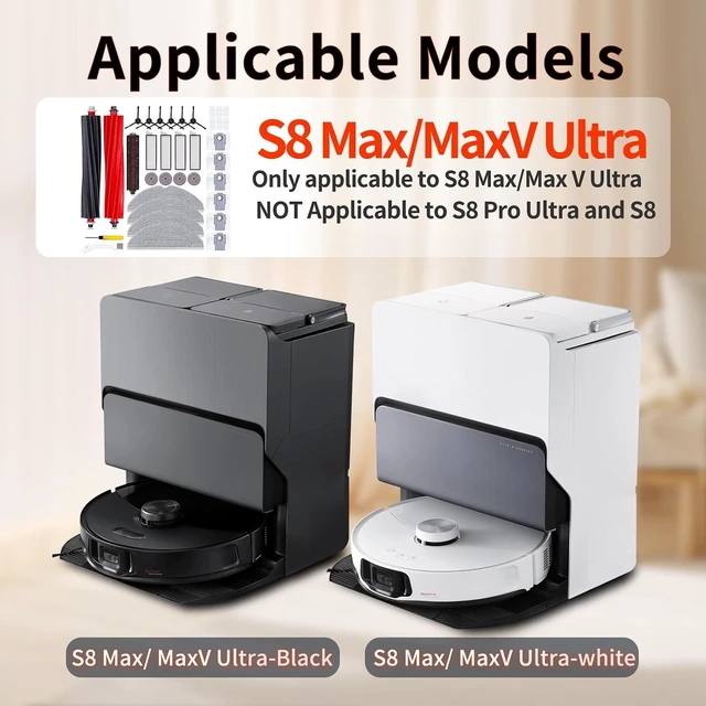 Alt view image 2 of 7 - 33 Pcs S8 Max/Max V Ultra Replacement Accessories Compatible with Roborock