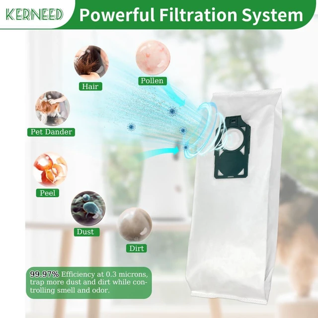 Alt view image 5 of 6 - 7 Pack Replacement HEPA RLH-6 Vacuum Bags for Riccar SupraLite R10S R10D R10O R10SAND Simplicity Freedom R10S R10D S10P S10SAND Upright Vacuums Cleaner Filter #Part RLH6 SLH6