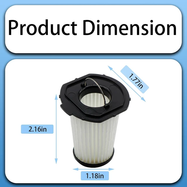 Alt view image 5 of 7 - 4 Pack HEPA Filter Compatible with Nicebay Vacuum Cleaner Cordless Handy Cleaner Models EV-H061