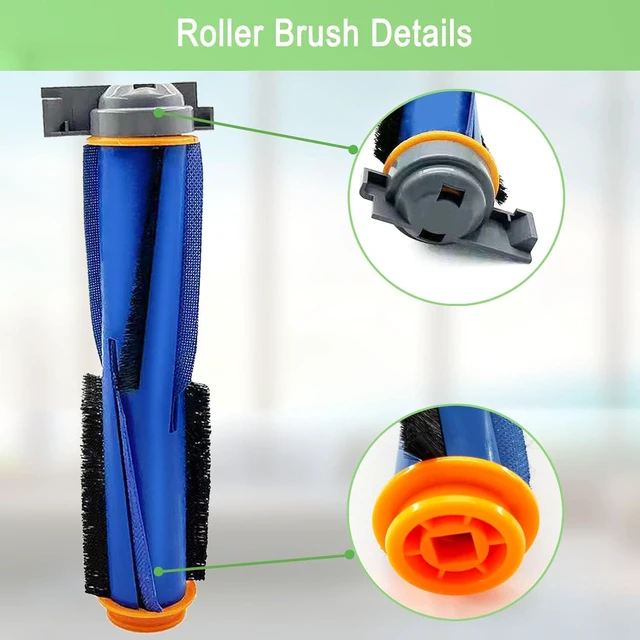 Alt view image 3 of 6 - RV2310AE Replacement Parts for Shark AV2310AE RV2310AE RV2320S UR2350AE RV2300S Matrix Robot Vacuum Cleaner 1 Main Brush Roller 2 Sets Foam Filters 2 Filters 6 Side Brushes (Not For RV2300)