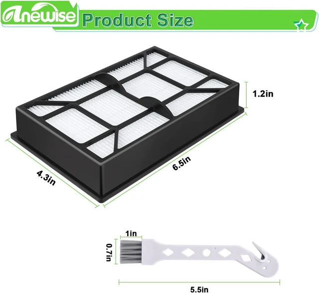 Alt view image 3 of 7 - Anewise 53296 EF-9 40195 HEPA Media Filter for Kenmore 40195, 21814, 81714