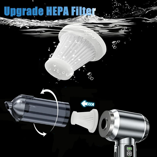 Alt view image 5 of 7 - Car Vacuum Portable Cordless,20000Pa Cordless Handheld Car Vacuum Rechargeable,Strong Suction,Portable,Multi-Nozzles & Washable Filter for Office Desk Home Kitchen Car Pet Hair,Travel