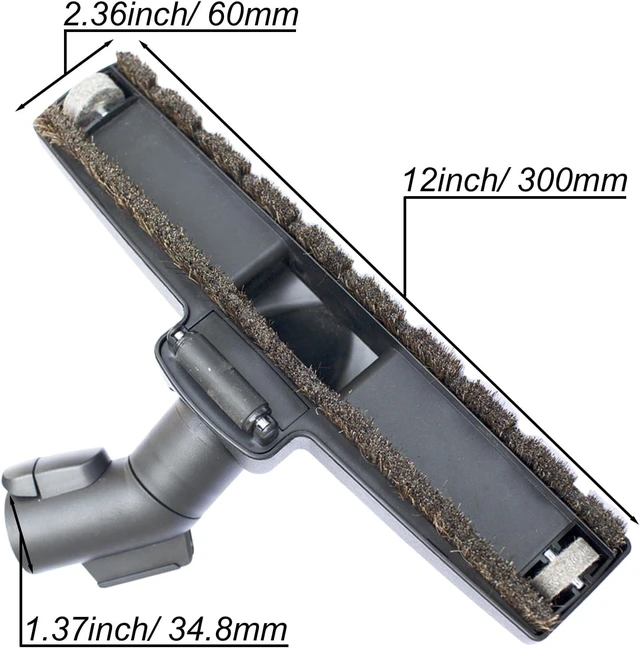 Alt view image 3 of 6 - for Miele, Horse Hair Vacuum Brush Attachments with Wheels Compatible with Miele C1, C2, C3 - Vacuum Cleaner Attachments for Carpet, Tile Hard Floors - 1-3/8 Inch Hardwood Floor Vacuum Attachment