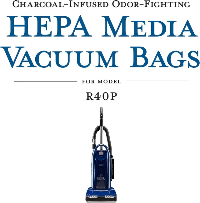 Alt view image 2 of 6 - Riccar R40P HEPA Filter Vacuum Cleaner Bags, Charcoal-Infused Tandem Air Yellow, Six Bags Included, RPHC-6