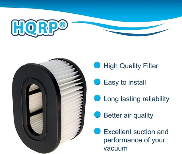 Alt view image 3 of 7 - HQRP 2-Pack HEPA Filter compatible with Hoover FoldAway Widepath TurboPower Runabout Bagless Upright Vacuum Cleaners, parts 40130050 43615090 Type 50 Replacement