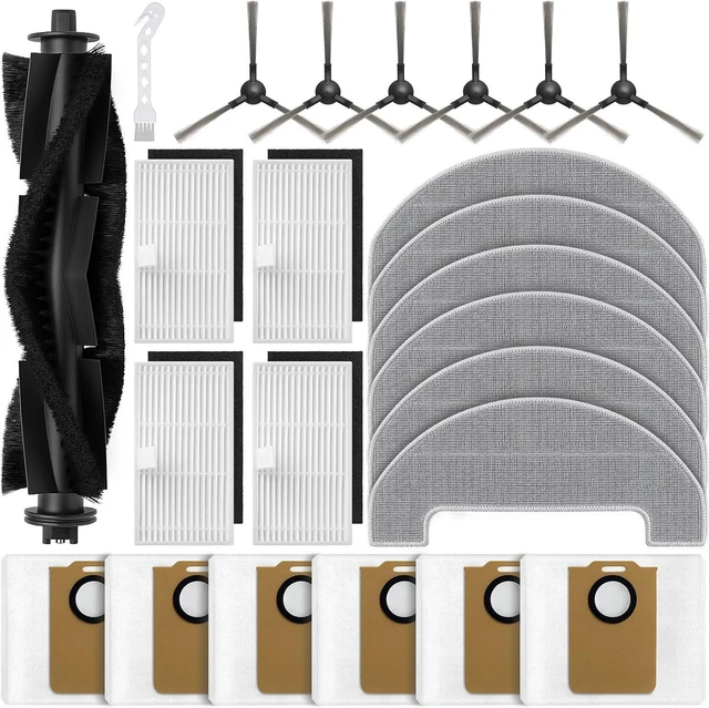 Main image of Bluevisk MS1 MAX Replacement Parts for For MONSGA MS1 MAX Robotic Vacuum Cleaner Parts with 1 Roller Brush, 4 HEAP, 6 Mop, 6 Dust Bags, 6 Side Brushes, 1 Clean Brush