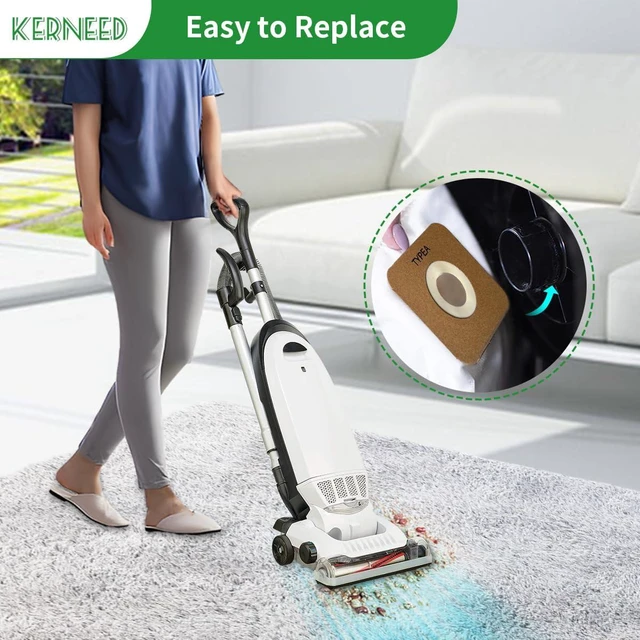 Alt view image 6 of 6 - 8 Pack Type A HEPA Vacuum Bags for Riccar Most Vibrance, R-Series, 2000/4000 & Simplicity Symmetry, S20EZM, 5000/6000 Upright Vacuum Cleaners, Part RAH-6/SAH-6