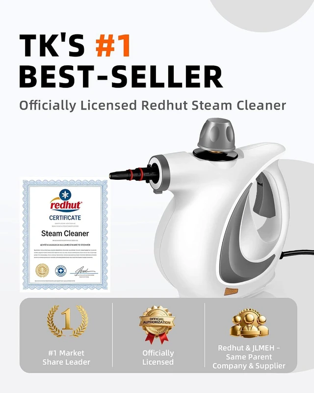 Alt view image 6 of 7 - Pressurized Handheld Steam Cleaner for home with 12pcs Accessories&Safety Lock Multi-Surface Natural Deep Steamer for Cleaning Car, Furniture, Floor, Upholstery, Tile, Grout, Windows