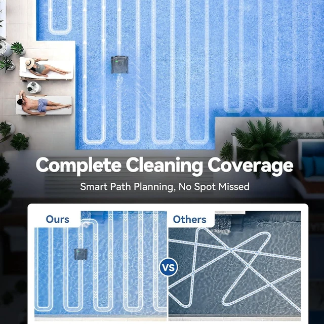 Alt view image 3 of 7 - X5 Robotic Pool Vacuum for Inground Pools,Cordless Vacuum Cleaner