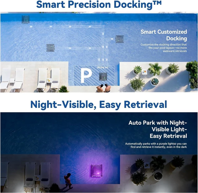 Alt view image 5 of 7 - X5 Robotic Pool Vacuum for Inground Pools,Cordless Vacuum Cleaner
