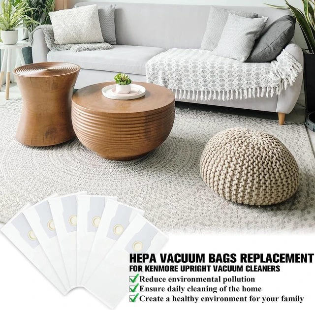 Alt view image 7 of 7 - 53294 Type O HEPA Cloth Vacuum Bags Replacement for Kenmore Upright Vacuum