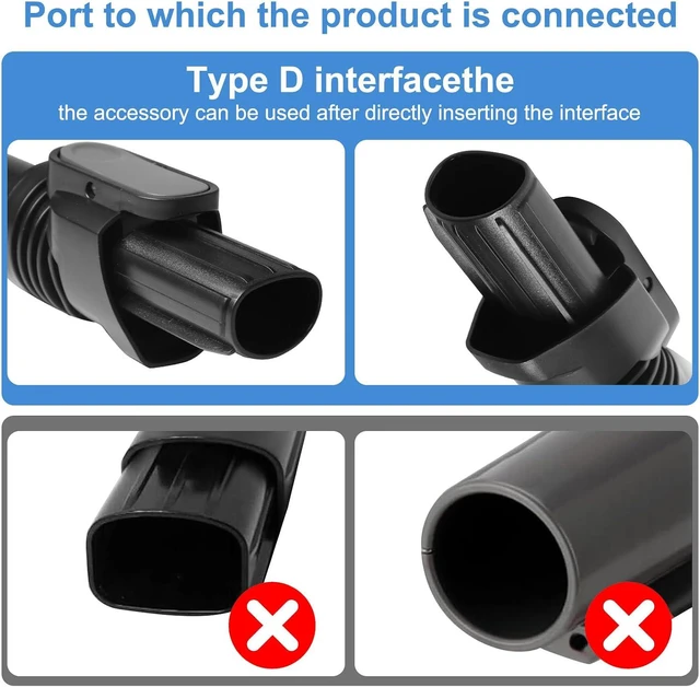 Alt view image 2 of 7 - Replacement Accessories for Shark Cordless Vacuum IX141, IZ462H, IZ483H, IZ363HT, IZ361H, IZ163H, IZ362HD. Horsehair Brush, Dust Brush, Extension Hose, Crevice Tool, Dryer. D-Shaped Connector.