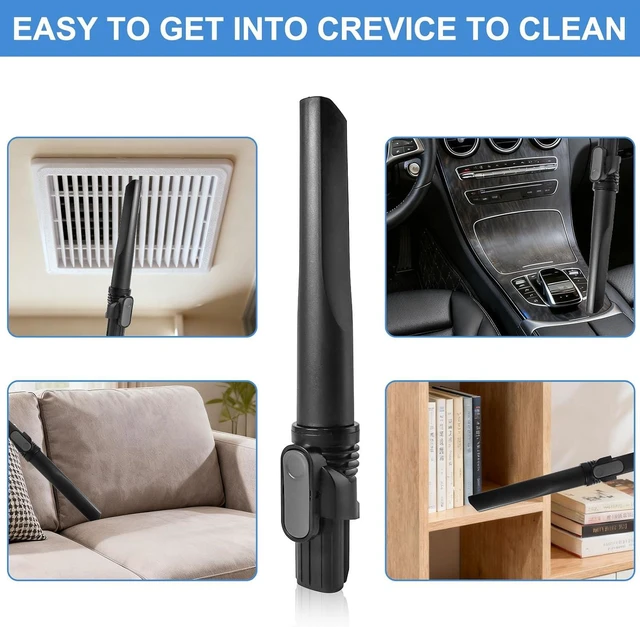 Alt view image 3 of 7 - Replacement Accessories for Shark Cordless Vacuum IX141, IZ462H, IZ483H, IZ363HT, IZ361H, IZ163H, IZ362HD. Horsehair Brush, Dust Brush, Extension Hose, Crevice Tool, Dryer. D-Shaped Connector.
