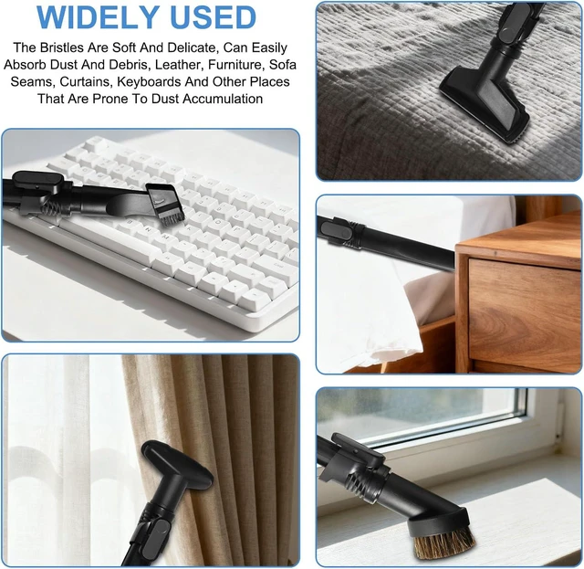 Alt view image 4 of 7 - Replacement Accessories for Shark Cordless Vacuum IX141, IZ462H, IZ483H, IZ363HT, IZ361H, IZ163H, IZ362HD. Horsehair Brush, Dust Brush, Extension Hose, Crevice Tool, Dryer. D-Shaped Connector.
