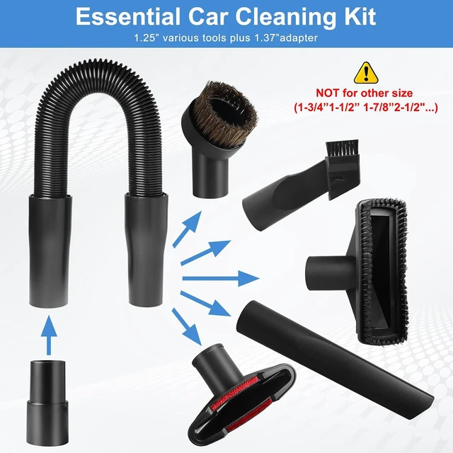 Alt view image 7 of 7 - Replacement Accessories for Shark Cordless Vacuum IX141, IZ462H, IZ483H, IZ363HT, IZ361H, IZ163H, IZ362HD. Horsehair Brush, Dust Brush, Extension Hose, Crevice Tool, Dryer. D-Shaped Connector.
