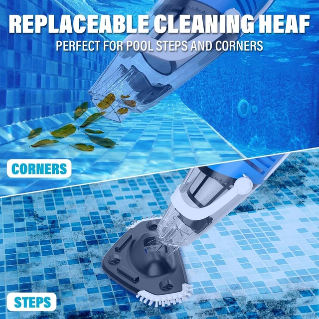 Alt view image 2 of 7 - SOYUS Cordless Pool Vacuum for Above Ground Pool with Telescopic Pole