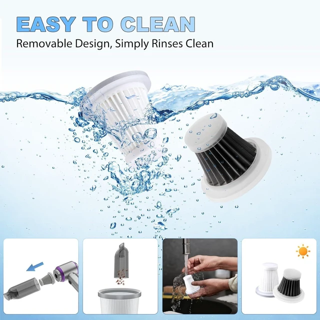 Alt view image 3 of 7 - Cordless Handheld Car Vacuum, 22000PA Strong Suction Mini Vacuum, 100000 RPM Brushless Motor, 4-in-1 Portable Vacuum for Car Detailing, Pet Hair, Home, Office, Sofa, Carpet, Stairs, Couch