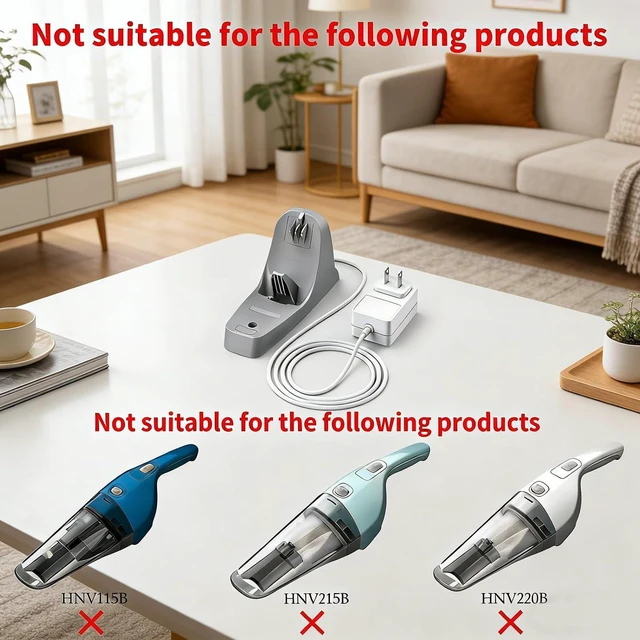 Alt view image 3 of 6 - 8.2V Charger Dock Compatible with Black and Decker HNVC215B12AEV Dusbuster