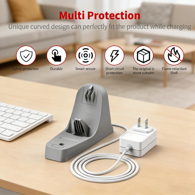 Alt view image 4 of 6 - 8.2V Charger Dock Compatible with Black and Decker HNVC215B12AEV Dusbuster