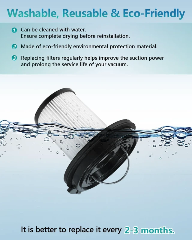 Alt view image 4 of 6 - 4 PACK Cleanview XR Filter Replacement Compatible with Bissell Cleanview XR 200W/ Cleanview XR Pet 300W/ Powerlifter Turbo Cordless Stick Vacuum Cleaner 3789U, 3789X, 3789, 3797V, 3797W, 3797, 1638010