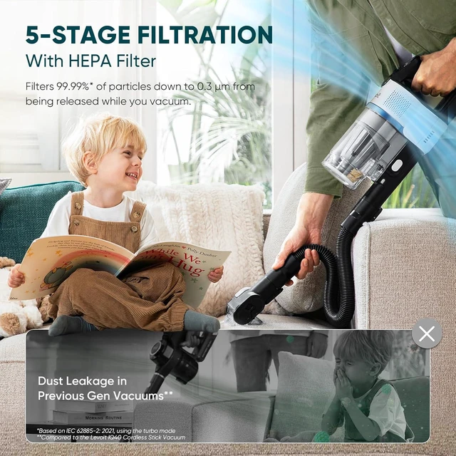 Alt view image 4 of 6 - LEVOIT AERO Cordless Vacuum, Auto-Empty Station, Up to 70 Minutes, Premium