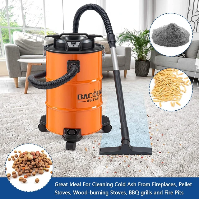 Alt view image 7 of 7 - BACOENG Ash Vacuum for Pellet Grill, 5.3 Gallon, 1200W