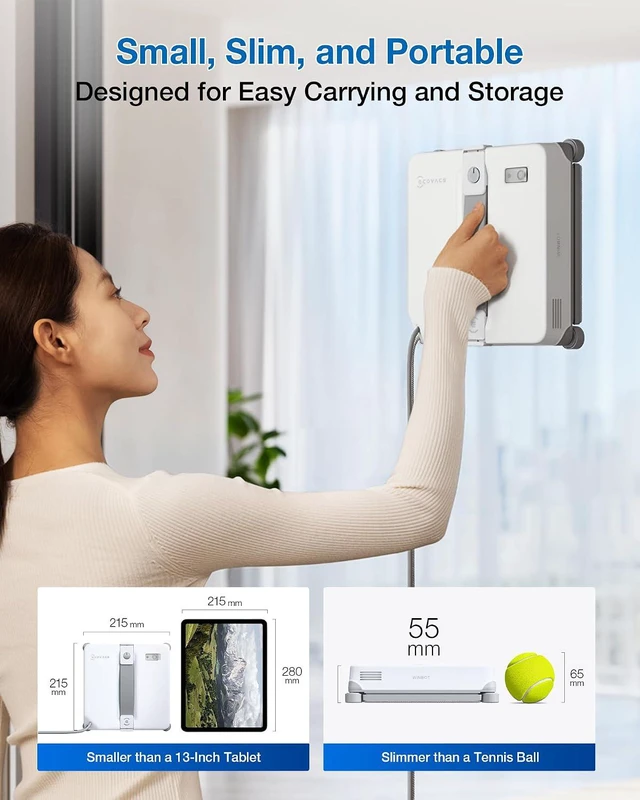 Alt view image 4 of 7 - ECOVACS WINBOT MINI2 Window Cleaning Robot with 5 Smart Cleaning Modes