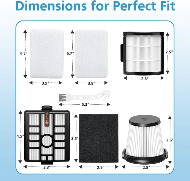Alt view image 3 of 7 - Vacuum Filters for Shark IW3511, IW3120, IW3111, IW3615,W1111-11pcs