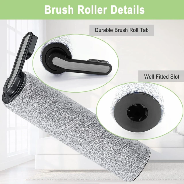 Alt view image 4 of 7 - Brush and Filters Replacement Parts Accessories Compatible for Tineco Floor ONE S5/Floor One S5 Pro Cordless Vacuum Cleaner, 4 Roller Brushes, 4 Filters