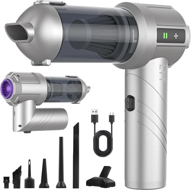 Main image of car Vacuum Portable Cordless, 18000PA Brushless Motor Hand Held Vacuum,Air Duster, 120W High Power Mini Vacuum Cleaner Foldable with LED Screen for Home, Car, Office, Pet