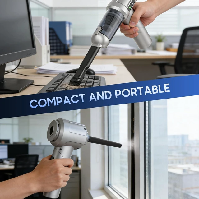 Alt view image 6 of 7 - car Vacuum Portable Cordless, 18000PA Brushless Motor Hand Held Vacuum,Air Duster, 120W High Power Mini Vacuum Cleaner Foldable with LED Screen for Home, Car, Office, Pet